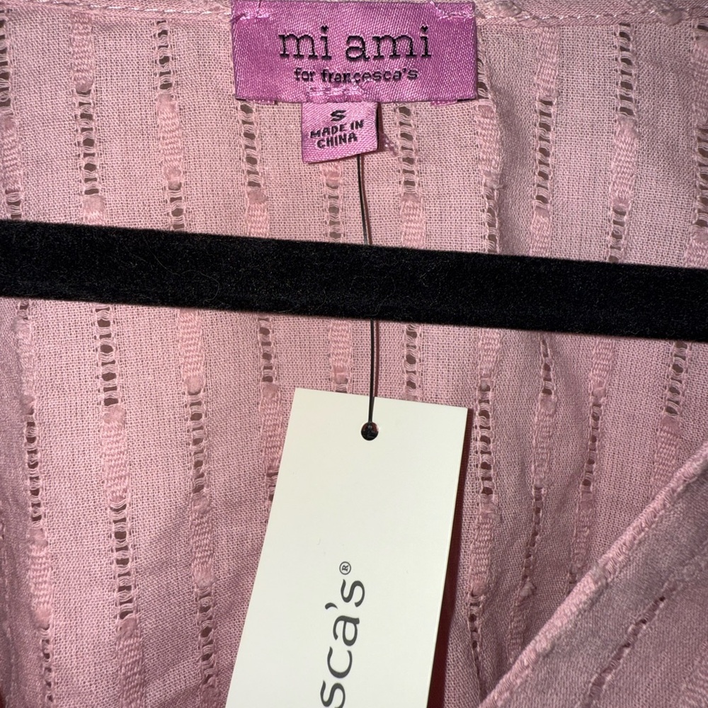 Miami Pink Textured Ruffle Blouse - Picture 3 of 4
